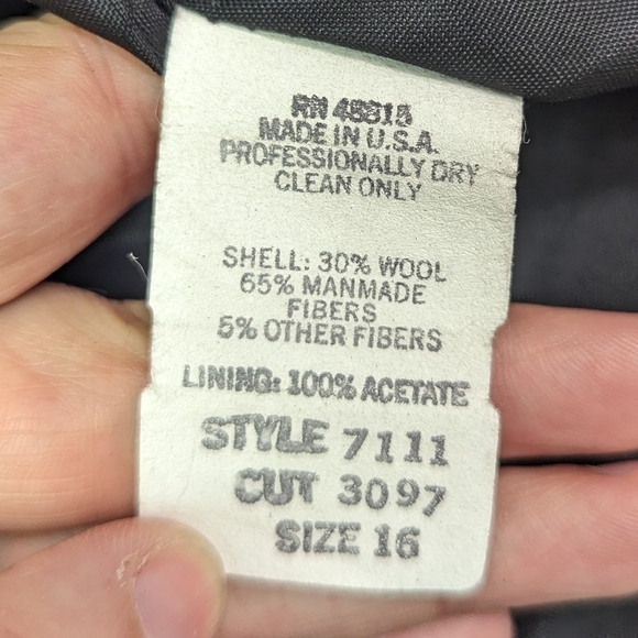 Johnathan Stevens Vintage Wool Blend Jacket Sz 16 - Picture 11 of 11